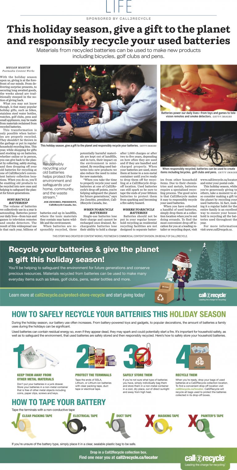Recycle Your Batteries Call2Recycle® Canada